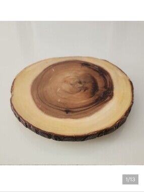 Lipper International Handcrafted Acacia Tree Bark Server / Plant Stand